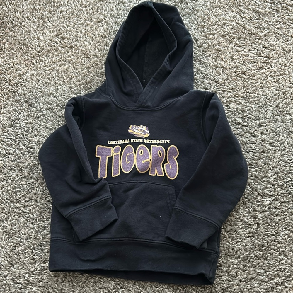 Louisiana State University Tigers hooded sweatshirt toddler size 2T